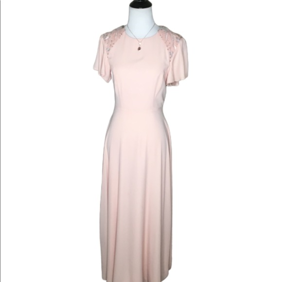 asos pink prom dress